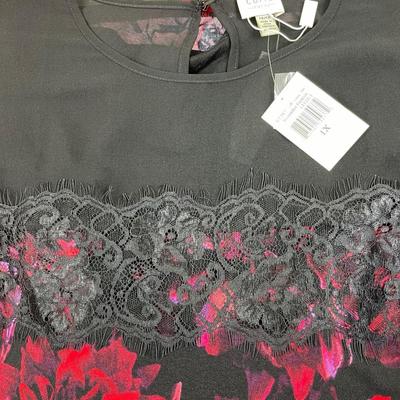 New Cupio Floral/Black Top 1X