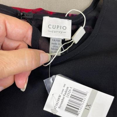 New Cupio Floral/Black Top 1X