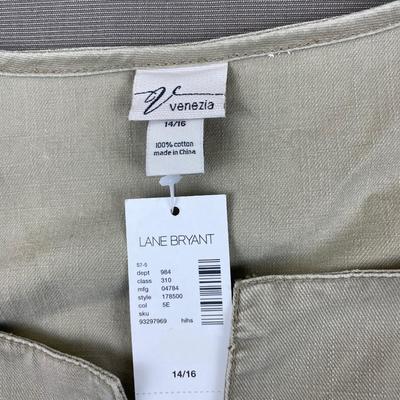 New Lane Bryant Khaki Crop Jacket 14/16