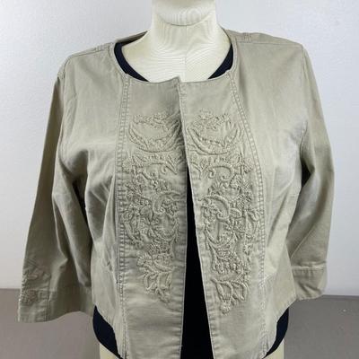 New Lane Bryant Khaki Crop Jacket 14/16