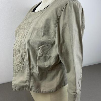 New Lane Bryant Khaki Crop Jacket 14/16