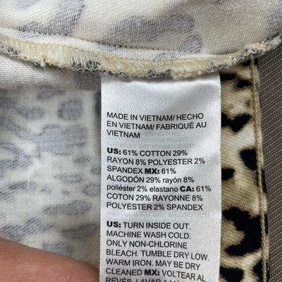 Chico’s Animal Print Denim Jacket 10-12