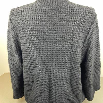 Chico’s Black wool blend Crop Snap Cardigan