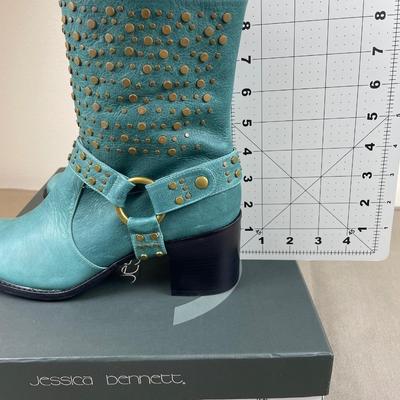 New Jessica Bennett Studded Cowboy Boots