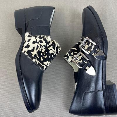 New Michael Kors Leather Buckle Loafers Size 8.5