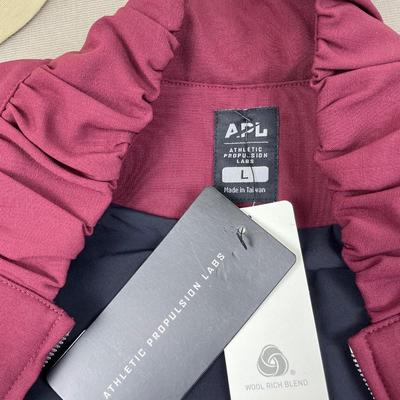 New APL Women’s Burgundy Perfect Wool Bomber Jacket Large