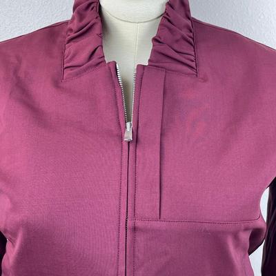 New APL Women’s Burgundy Perfect Wool Bomber Jacket Large
