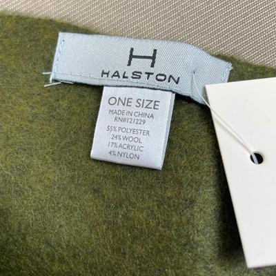 Halston Olive Green Scarf / Wrap NWT