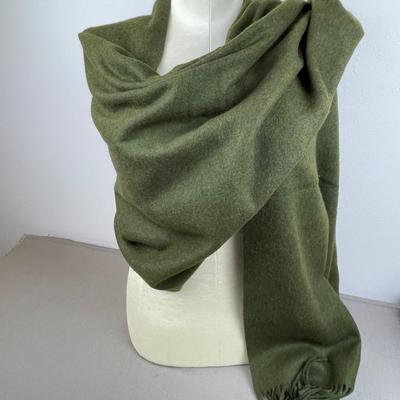 Halston Olive Green Scarf / Wrap NWT