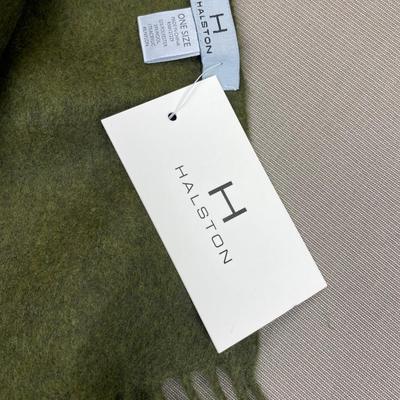 Halston Olive Green Scarf / Wrap NWT