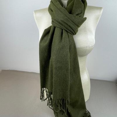 Halston Olive Green Scarf / Wrap NWT