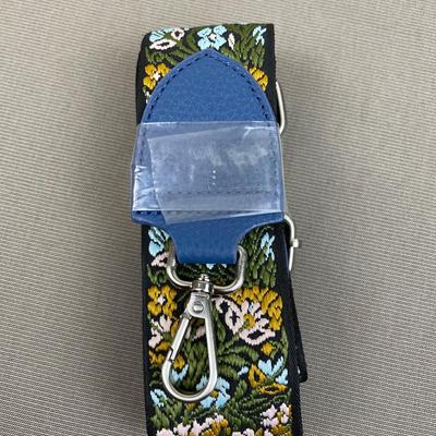 J.W. Hulme Guitar/Purse Strap New Pink and Blue Floral