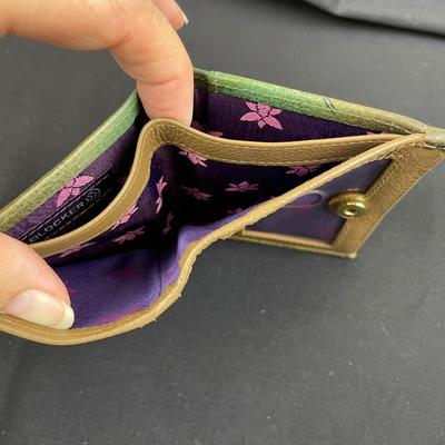 Anuschka Hand Painted Leather Wallet Horses