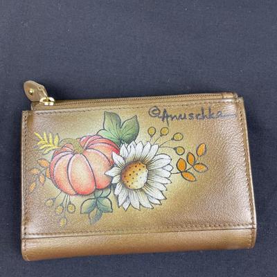 Anuschka Leather Wallet with RFID Blocker Pumpkin