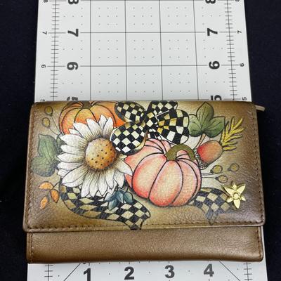 Anuschka Leather Wallet with RFID Blocker Pumpkin