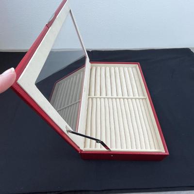 Wolf London Leather Ring Storage Tray Red New!