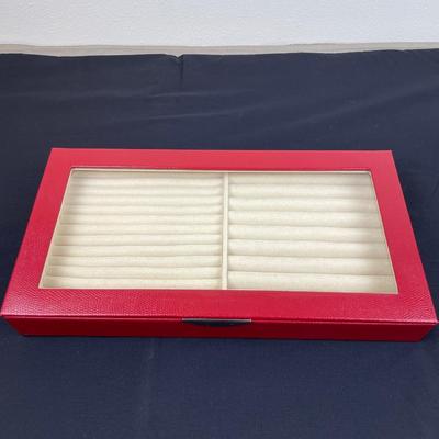 Wolf London Leather Ring Storage Tray Red New!