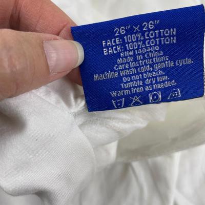 2 Euro Shams with Embroidery