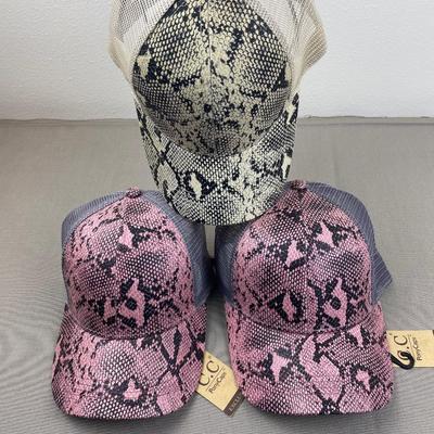 3 New Python Print C.C brand Ball Caps
