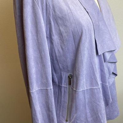 Lilac Faux Suede Jacket