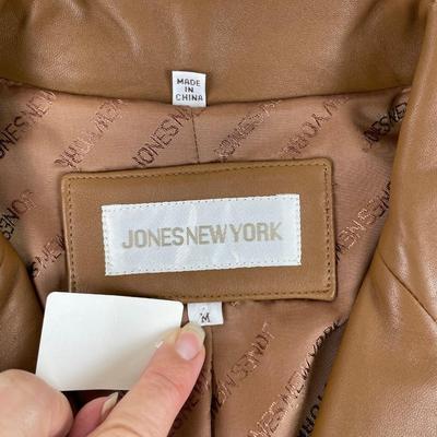Jones New York Tan Leather Blazer Size M