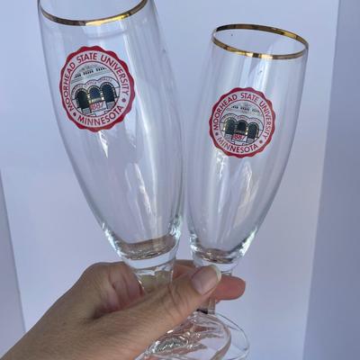 2 Centennial MSUM Pilsner Glasses