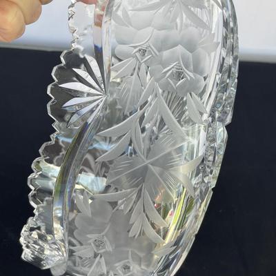 Very Heavy Cut Crystal Centerpiece Bowl