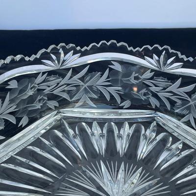 Very Heavy Cut Crystal Centerpiece Bowl