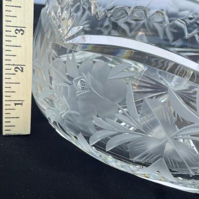 Very Heavy Cut Crystal Centerpiece Bowl