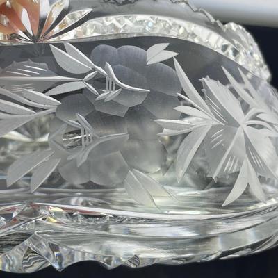 Very Heavy Cut Crystal Centerpiece Bowl