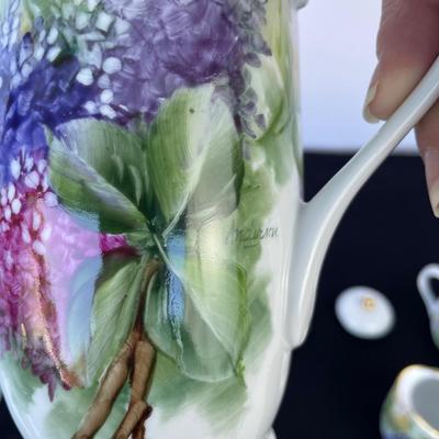 Hand Painted China Tea Set Lilacs