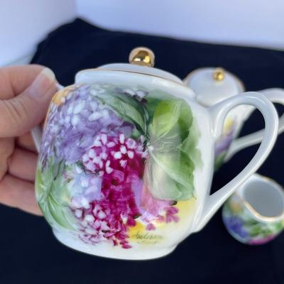 Hand Painted China Tea Set Lilacs