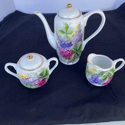 Hand Painted China Tea Set Lilacs