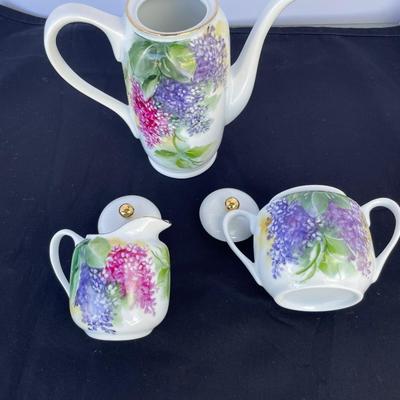 Hand Painted China Tea Set Lilacs