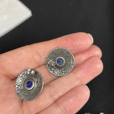 Lapis Stones Bracelet and Earrings