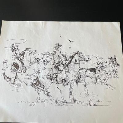 J.A. Kirkpatrick Original Oil Painting with 13 additional Prints