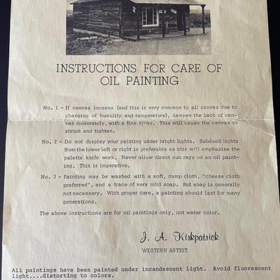 J.A. Kirkpatrick Original Oil Painting with 13 additional Prints