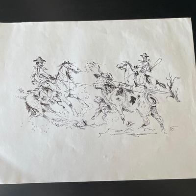 J.A. Kirkpatrick Original Oil Painting with 13 additional Prints