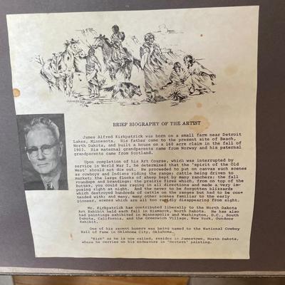 J.A. Kirkpatrick Original Oil Painting with 13 additional Prints