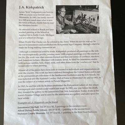 J.A. Kirkpatrick Original Oil Painting with 13 additional Prints