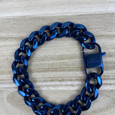 New Invicta Men’s Blue Stainless Steel Bracelet