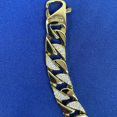 New Invicta Men’s Goldtone Stainless Steel Bracelet