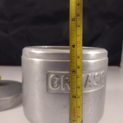 Vintage Aluminum Grease Can