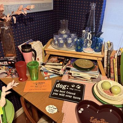 Lot 11: MCM Dining Table, Dishes, Furniture & More