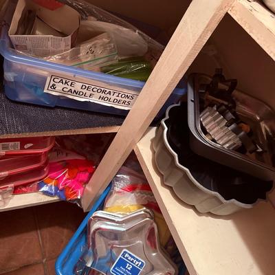 Lot 13: Pantry closet of Cooking Supplies