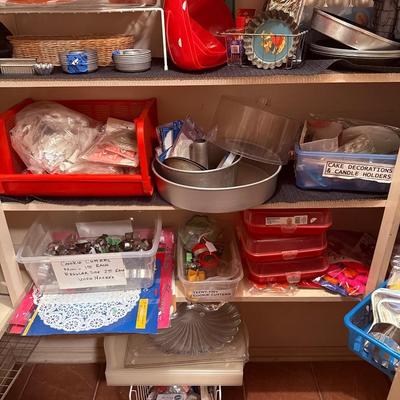 Lot 13: Pantry closet of Cooking Supplies