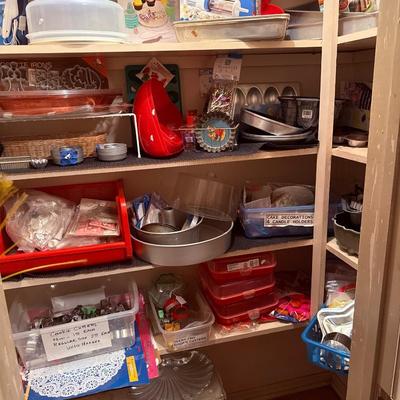 Lot 13: Pantry closet of Cooking Supplies