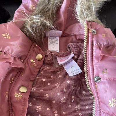 GIRLS SIZE 4 JACKETS, JEANS AND SHIRTS