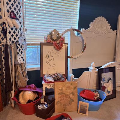 Lot 19: Bed Frame, Room Divider, Art & More
