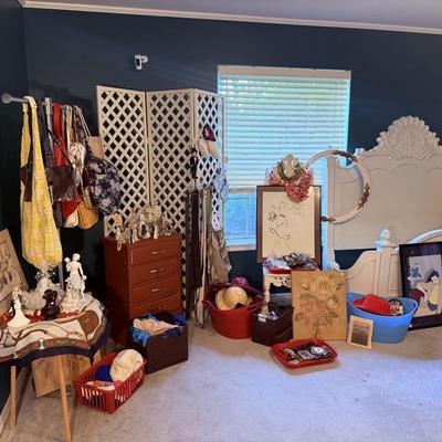 Lot 19: Bed Frame, Room Divider, Art & More